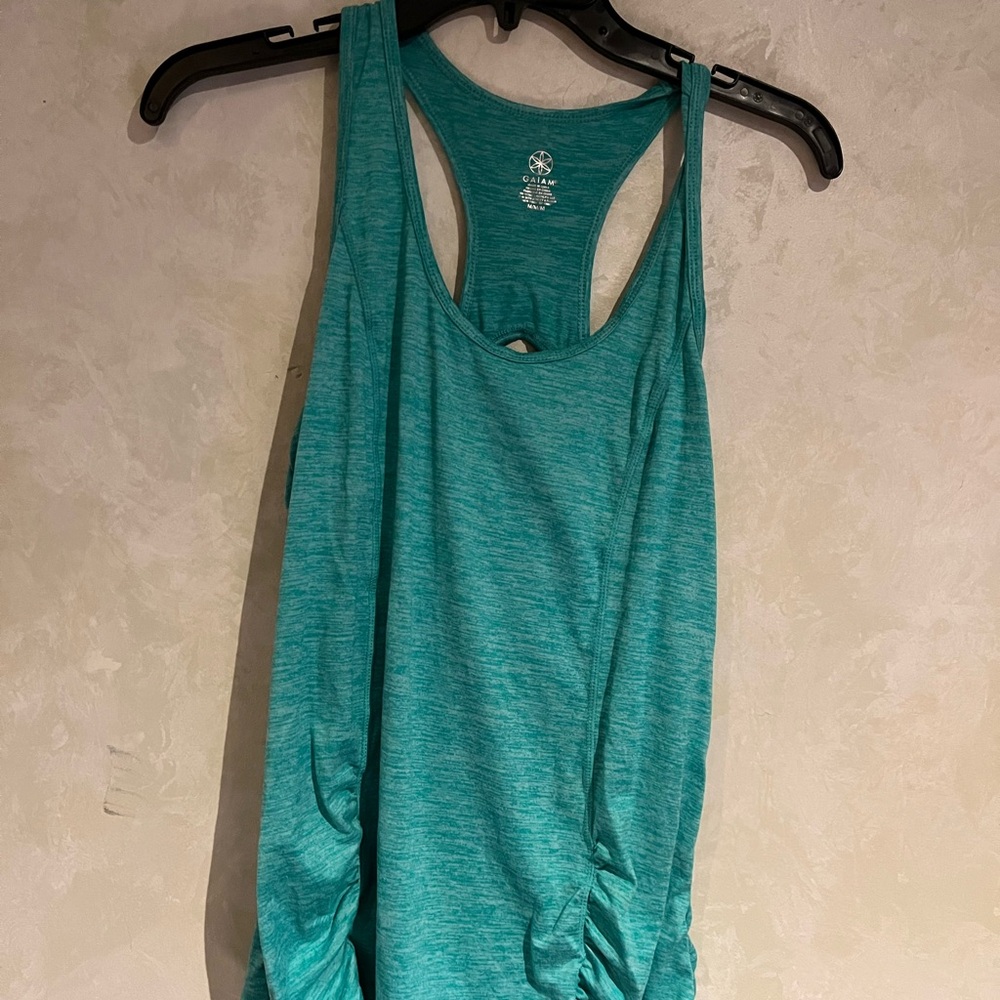 GAIAM Turquoise Racerback Tank Top